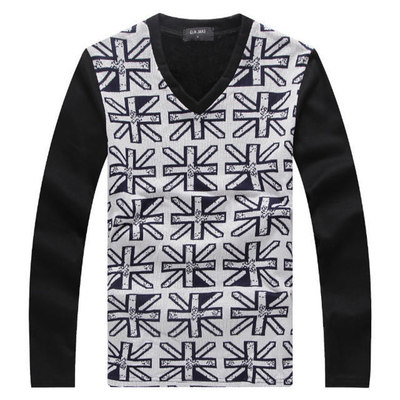 2309米字款精品加绒加厚男装打底衫 冬季爆款批发全解析